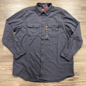 Timberland PRO FR Cotton Core Button Front Shirts Flame Resistant Men Size XL